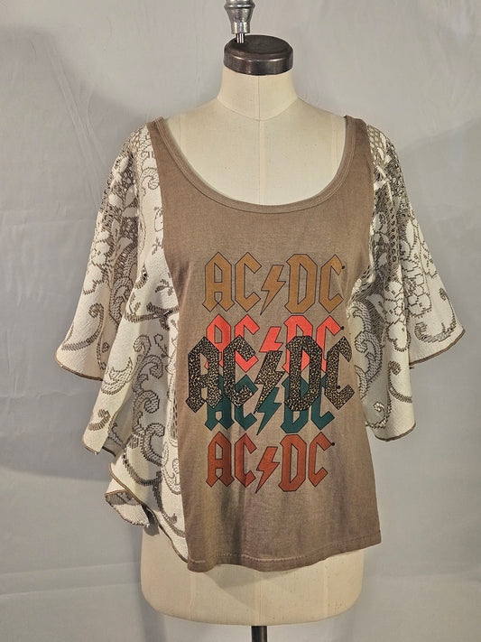Upcycled AC DC T-Shirt