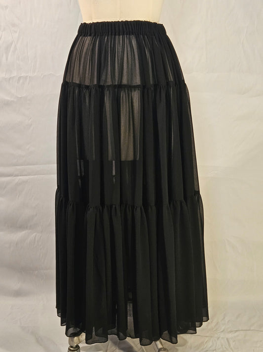 Black Tiered Skirt