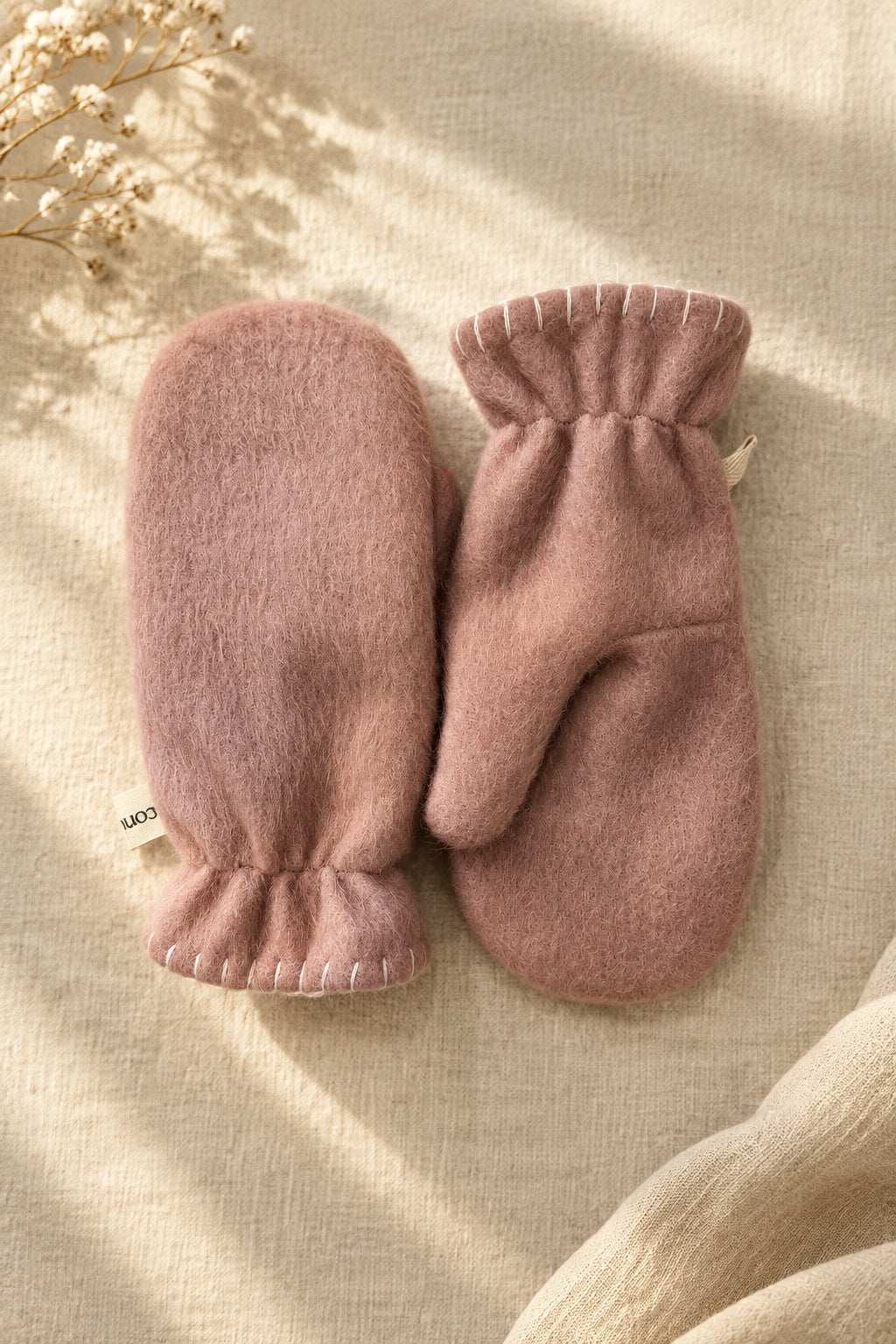 Pink Mittens | Upcylced Blanket
