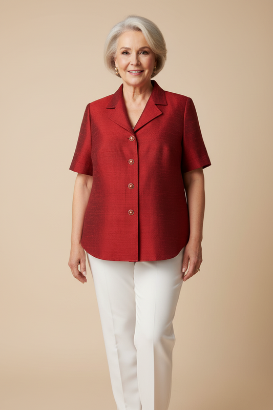 Silk Reverie - Short Sleeve Top