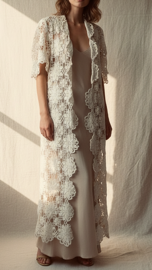Lace outfit on a mannequin against a neutral background
