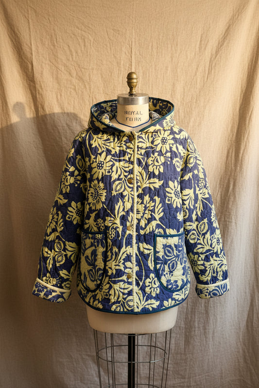 Quilted Jacket with Hood | Upcylced Quilt