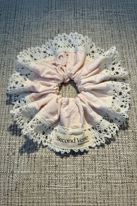 Quiet Heirlooms - Lace Trim Scrunchie