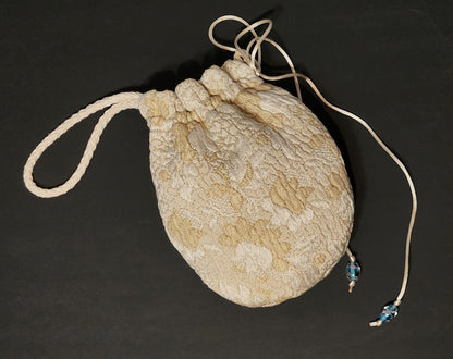 Small Vintage Drawstring Bag