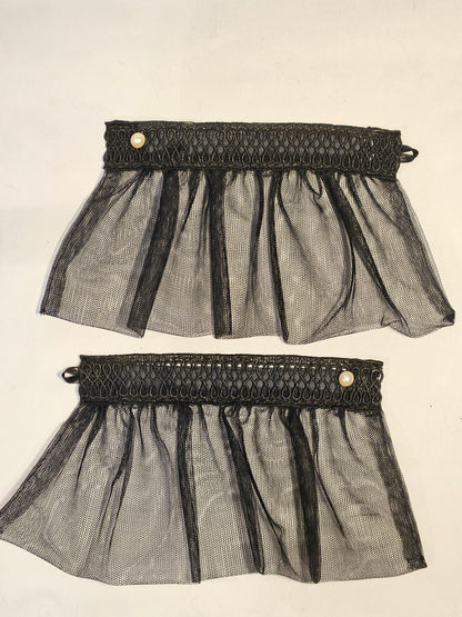 Black tulle cuffs