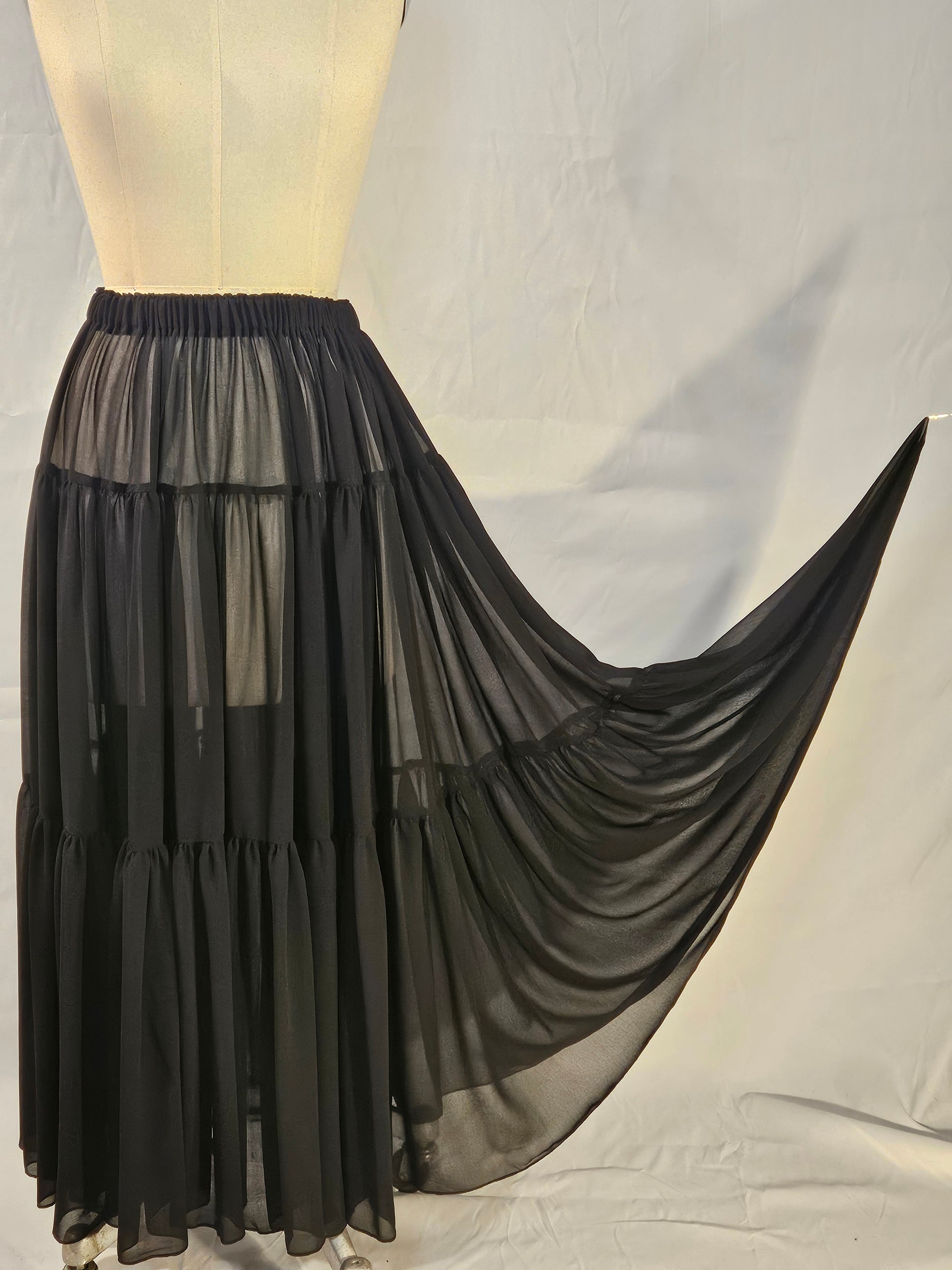 Black Tiered Skirt 