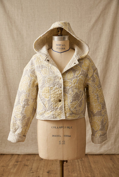 Quilted Crop Hooded Jacket