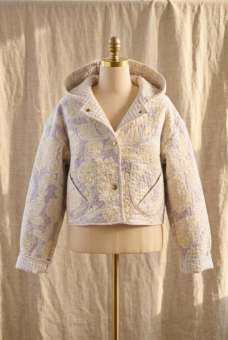 Quilted Crop Hooded Jacket