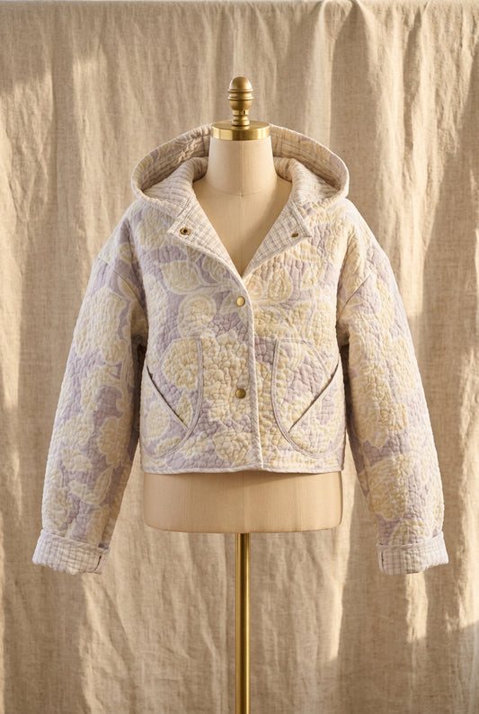 Quilted Crop Hooded Jacket
