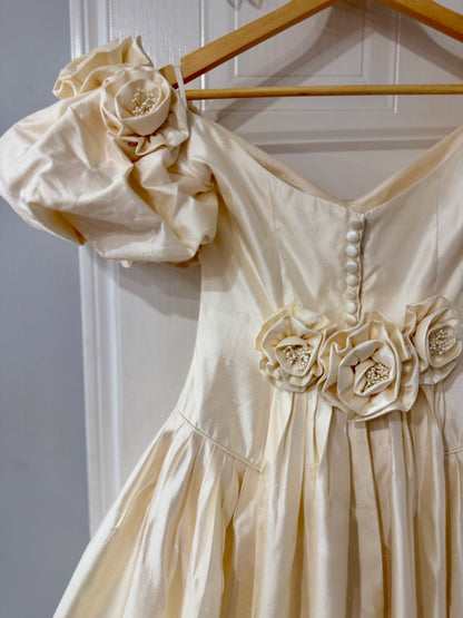 Vintage House of Bianchi 100% Silk Wedding Gown | c. Late 1980s