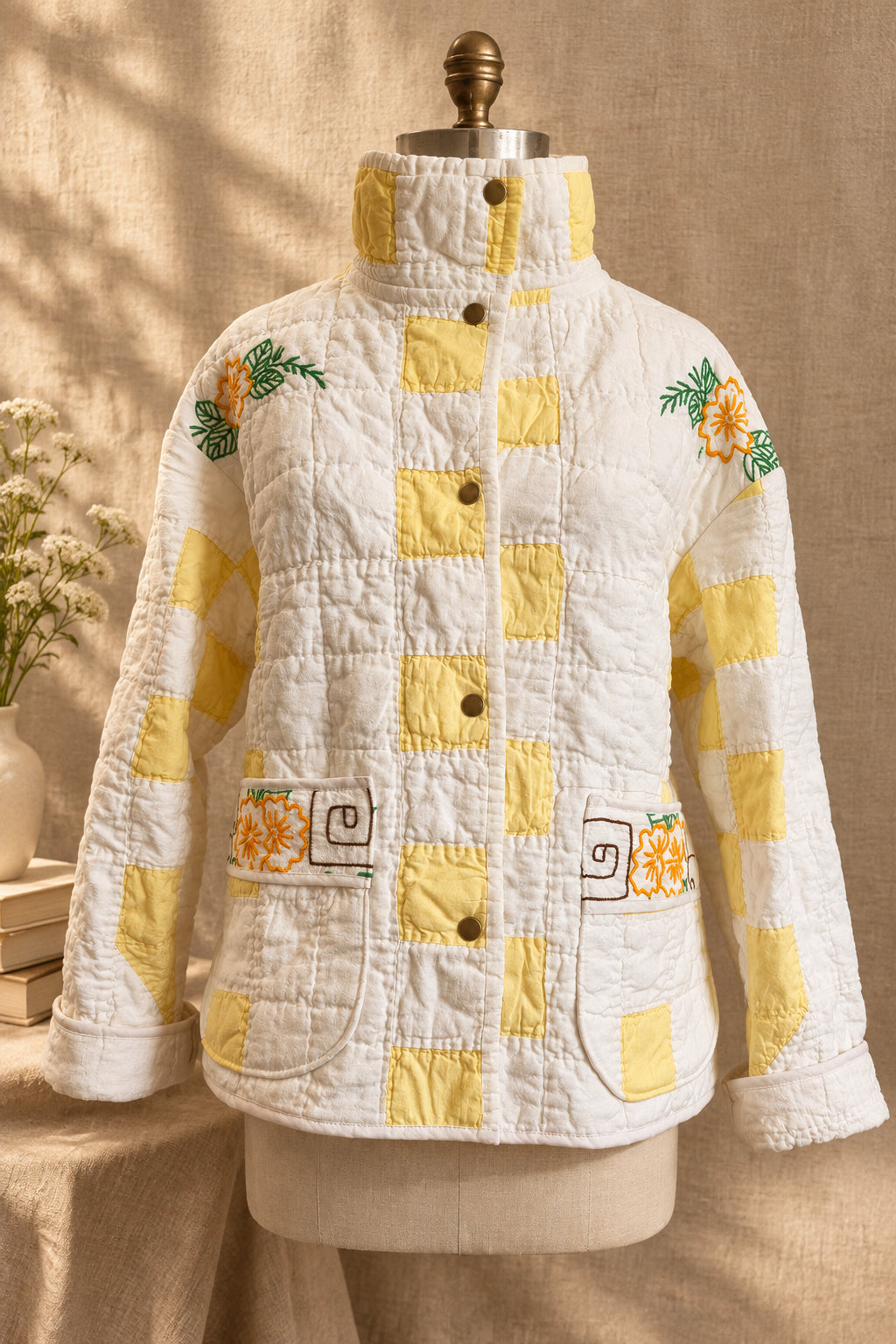 Sunshine Patchwork Quilt Coat | One-of-a-Kind Vintage Quilt