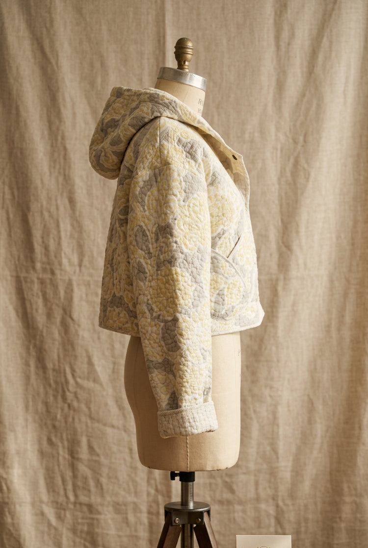 Quilted Crop Hooded Jacket
