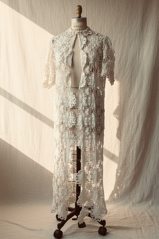 Lace outfit on a mannequin against a neutral background