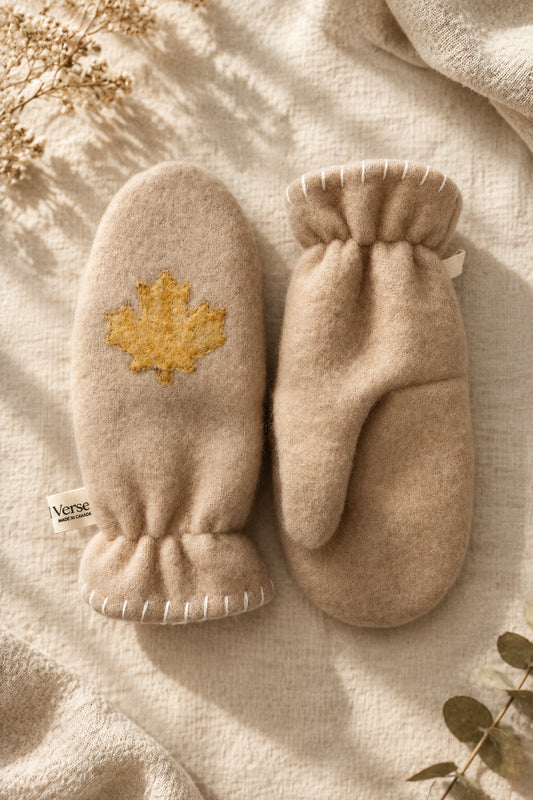 M29 Wool Lined Mittens with Embroidery | Vintage Wool