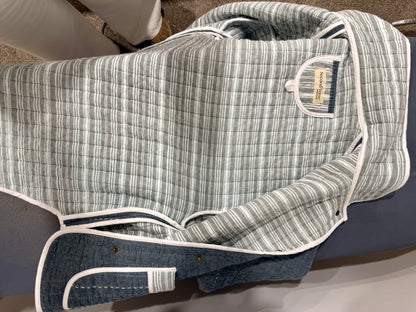 Denim Quilted Jacket with Collar | Upcylced Quilt