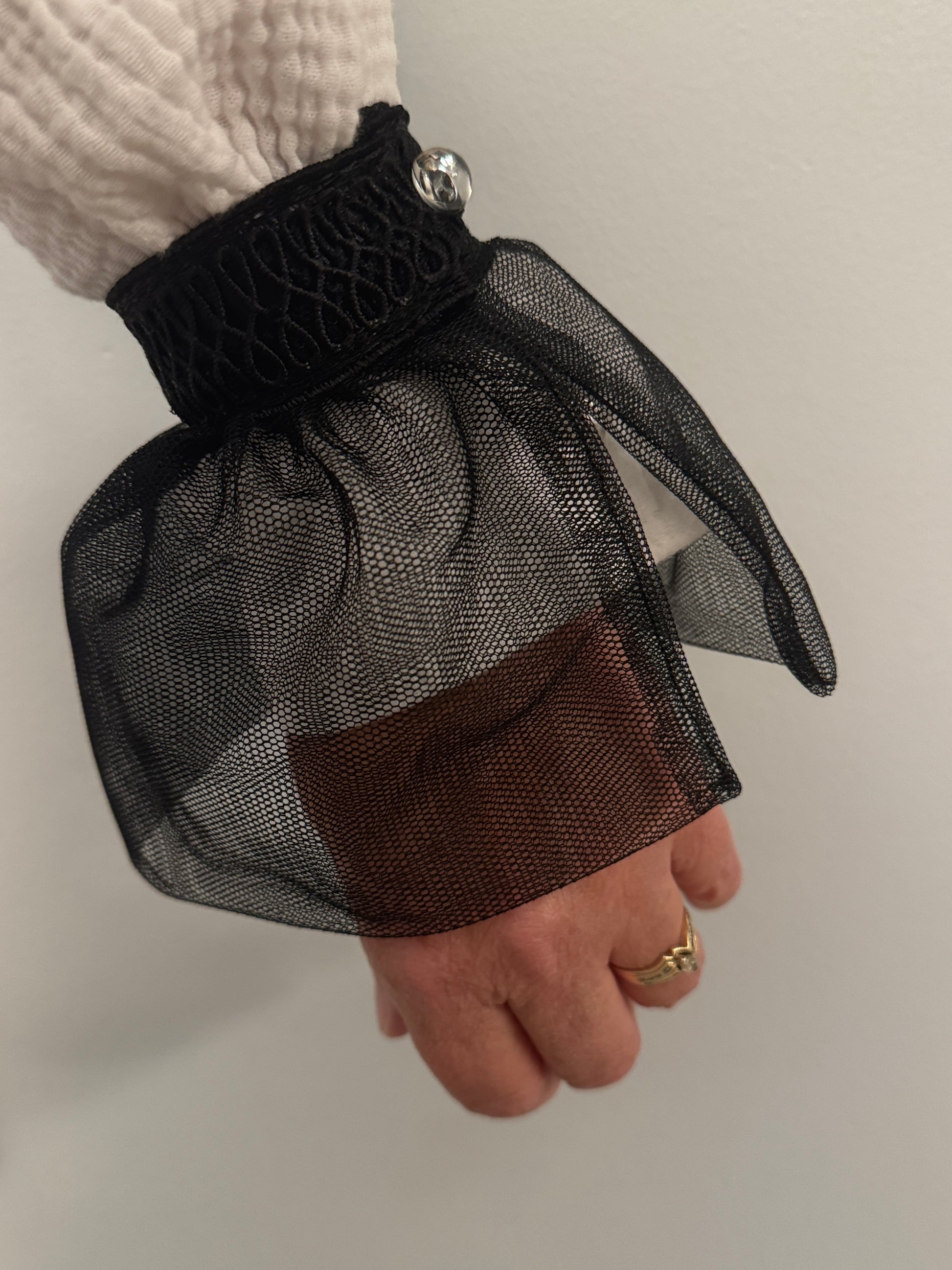 black tulle cuff