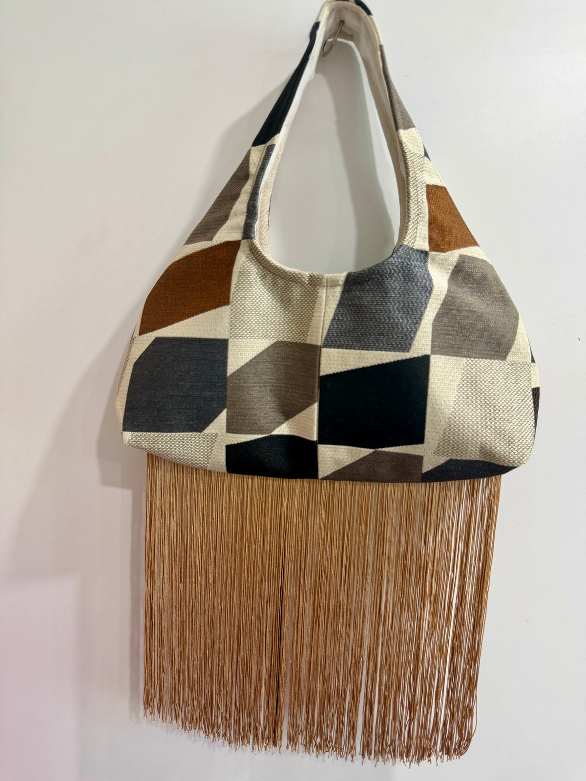 Tapestry Bag with Fringe | Upcycled Vintage Tapestry