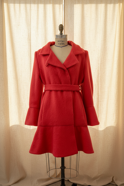 COMING SOON - One-of-a-Kind Flared Wool Wrap Coat | Vintage Wool