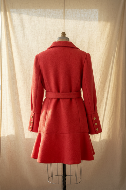 COMING SOON - One-of-a-Kind Flared Wool Wrap Coat | Vintage Wool