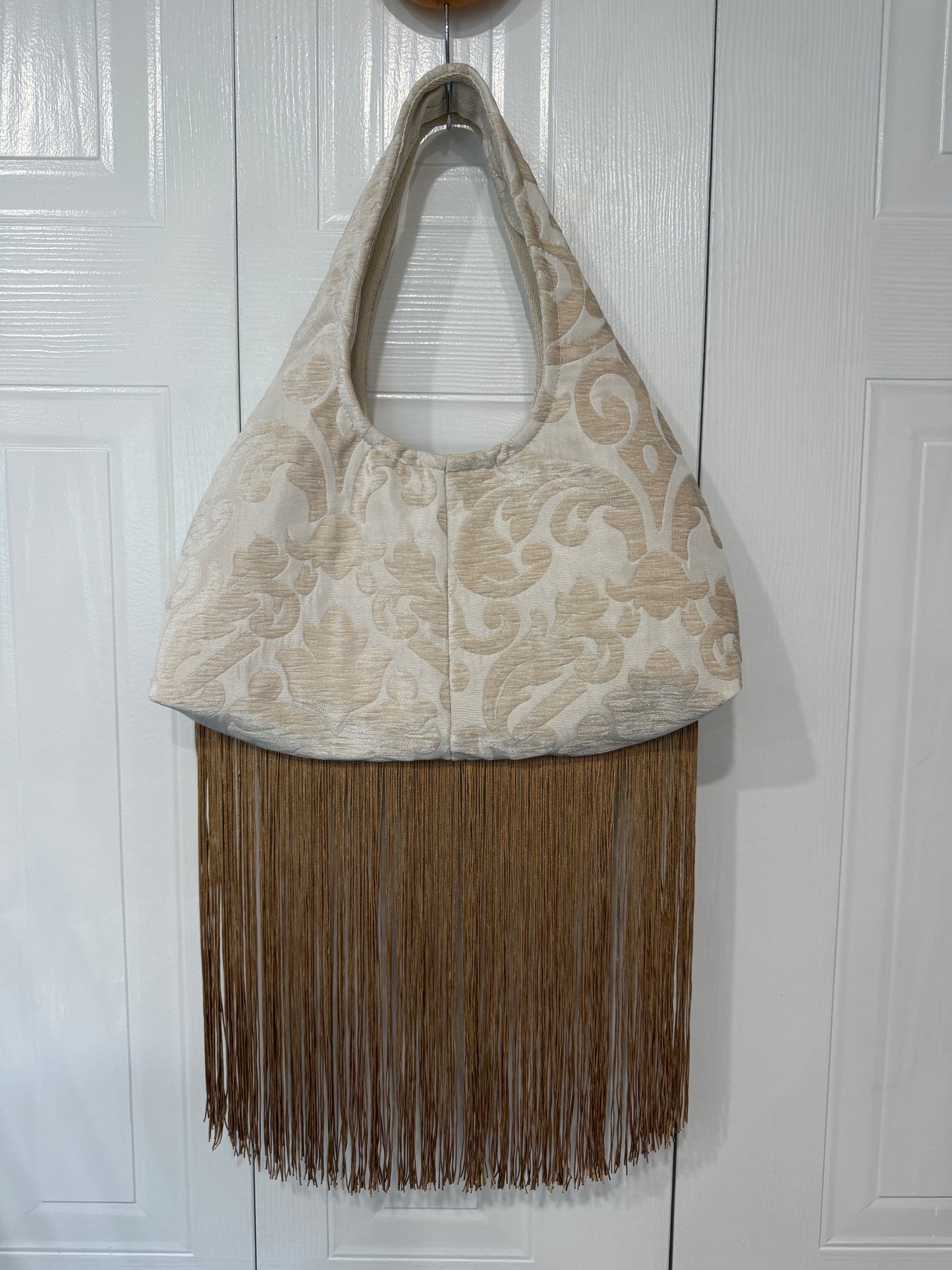 Tapestry Bag with Fringe | Upcycled Vintage Tapestry