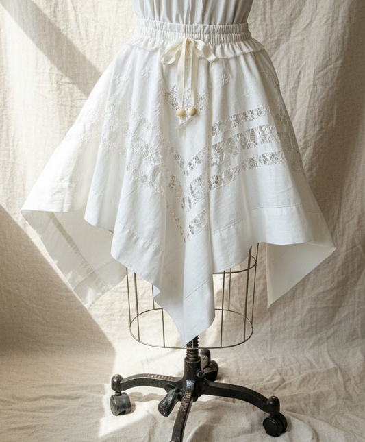 Quiet Heirlooms-Handkerchief Hem Skirt