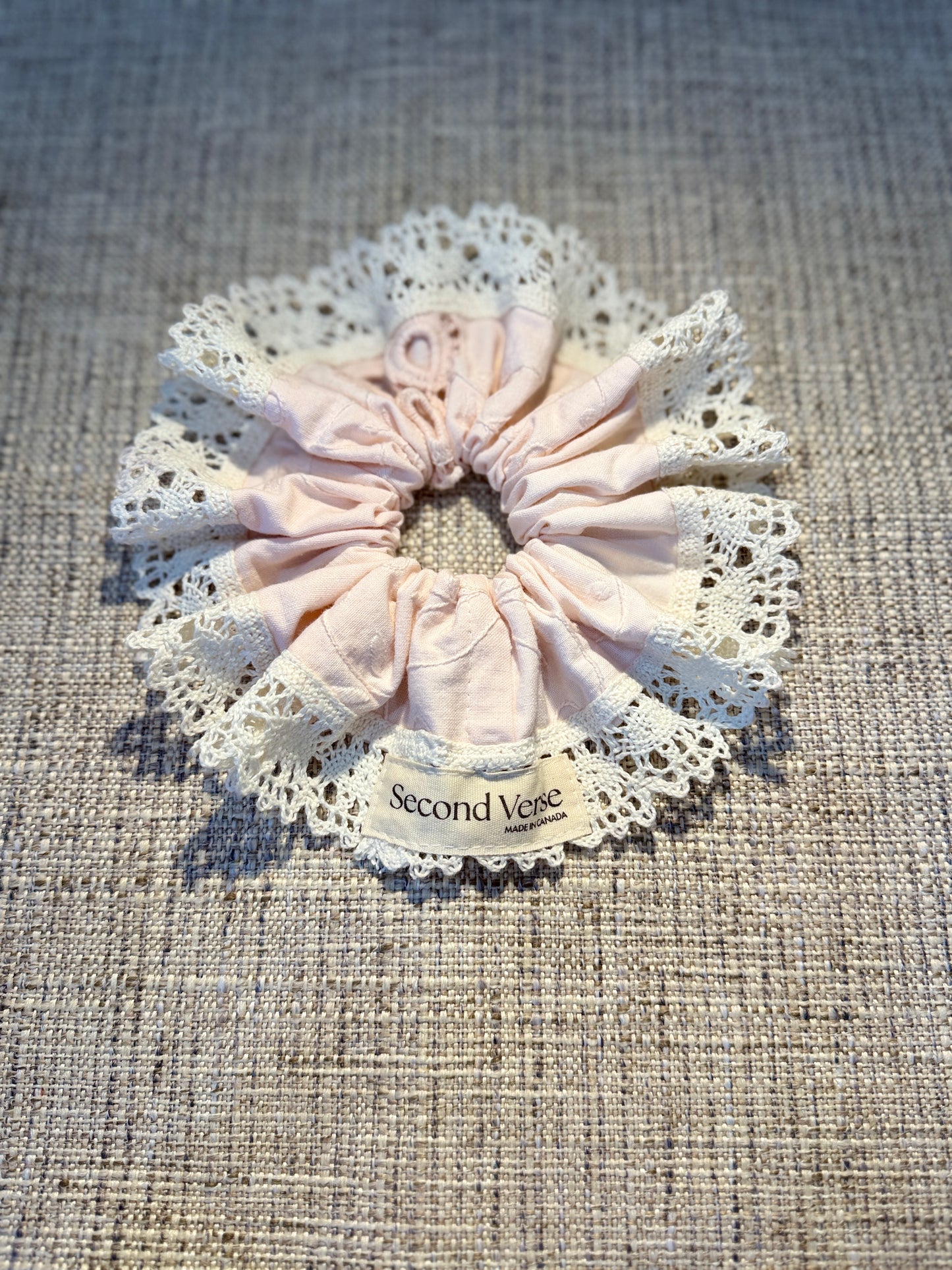 Quiet Heirlooms - Lace Trim Scrunchie