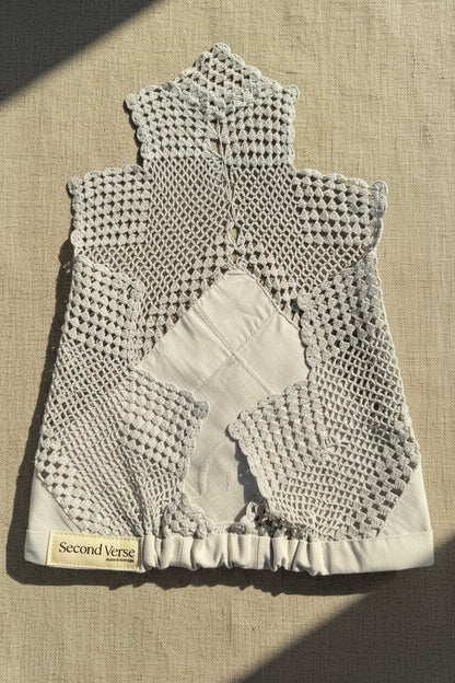 Upcycled Cotton and Lace Hair Scarf– Red Cabbage Dyed Cotton Head Scarf| Quiet Heirlooms