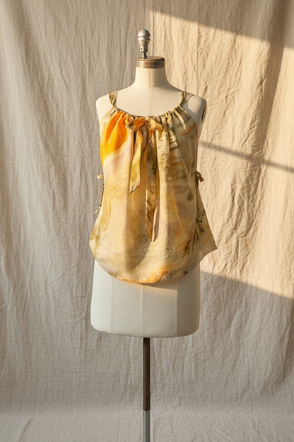 Upcycled Sleeveless Top – Handmade Vintage Textiles | Retro Floral