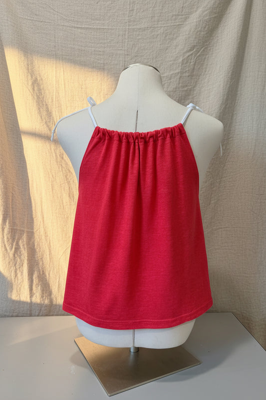 Upcycled Coca-Cola Top - Red Adjustable Tie Tank Top