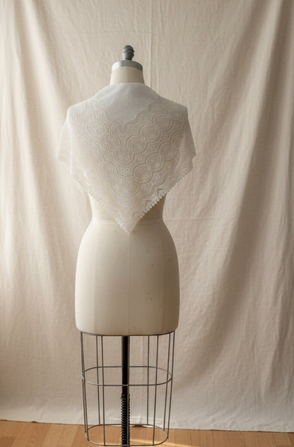 Upcycled Ivory Lace Scarf | Summer Lace