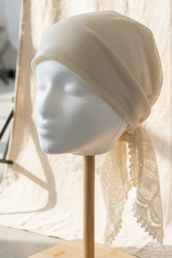 Upcycled Ivory Lace Scarf | Summer Lace
