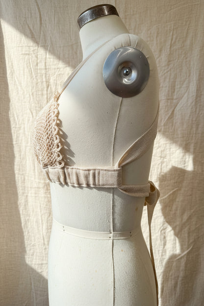 Soft Ivory Lace Bralette | Upcycled Doily Lace