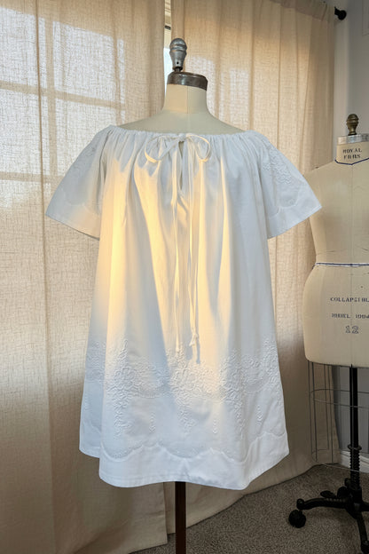 Soft White Dress | Upcycled Vintage Cotton Linen