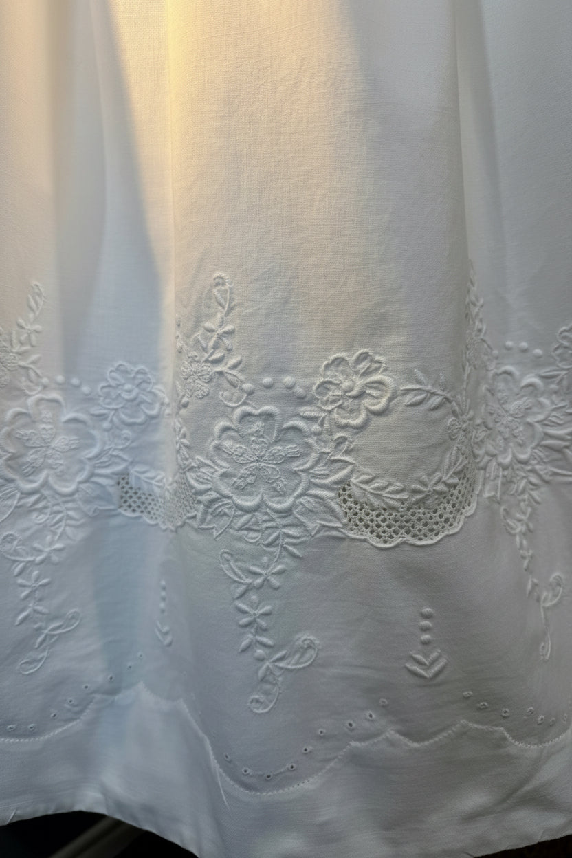 Soft White Dress | Upcycled Vintage Cotton Linen