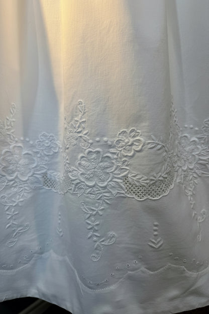Soft White Dress | Upcycled Vintage Cotton Linen