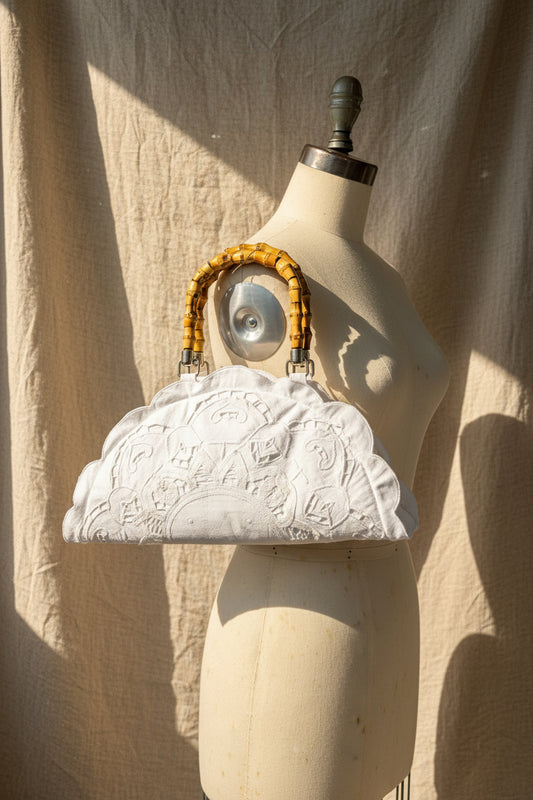 White Cut Work Doily Purse | Upcycled Vintage Lace