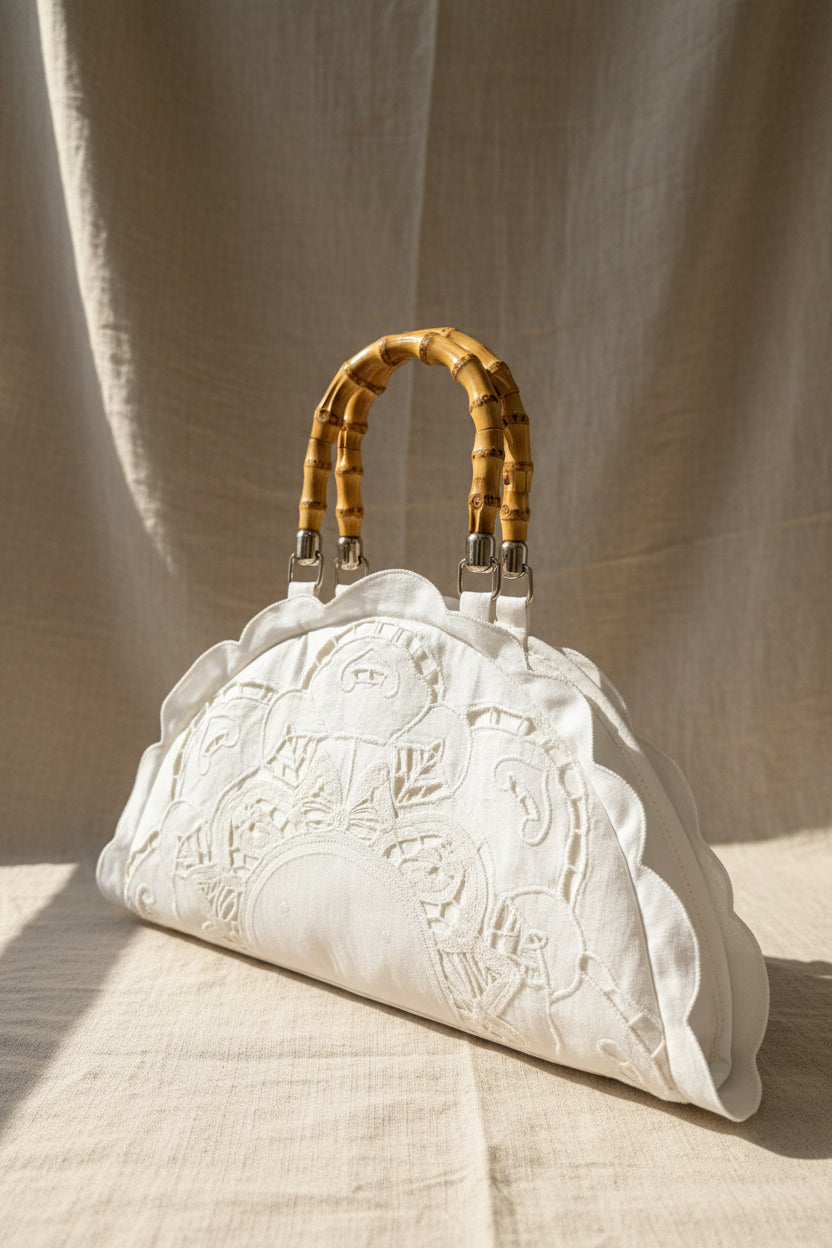 White Cut Work Doily Purse | Upcycled Vintage Lace
