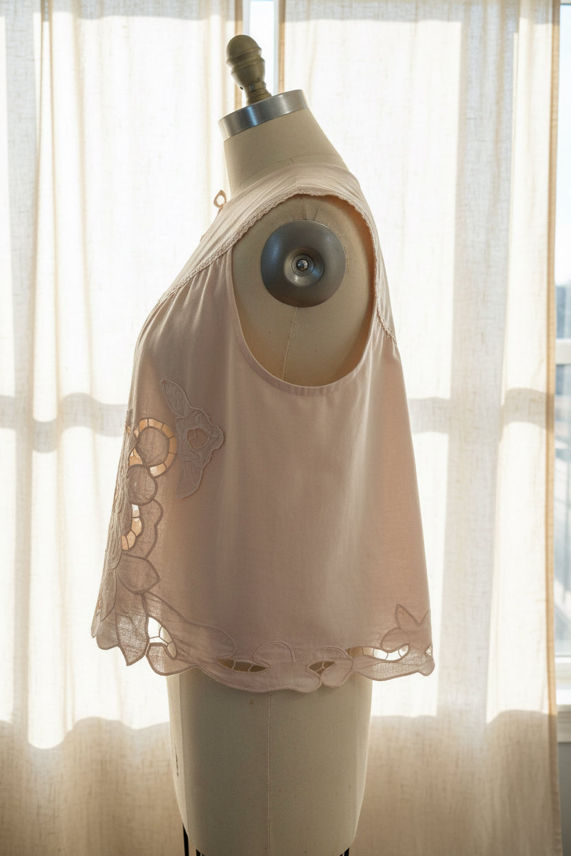 Pink Dyed Sleeveless Top – | Naturally Dyed with Avacado