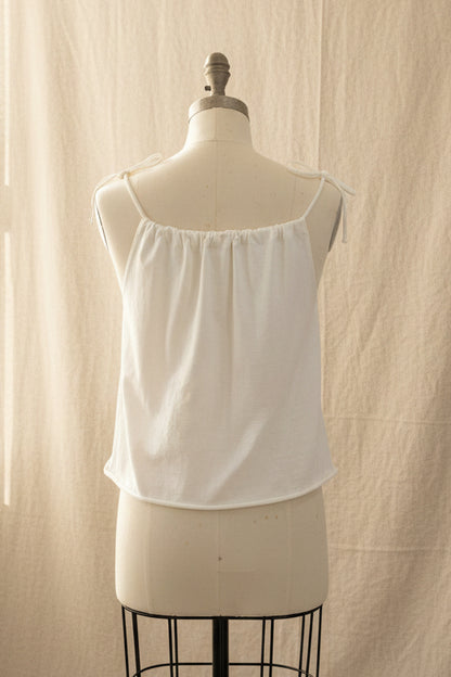 Blue Jays White Adjustable Tie Tank Top - Upcycled T-Shirt